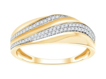 Kullast sõrmus teemantidega 0,17 ct. Kood: 143ay