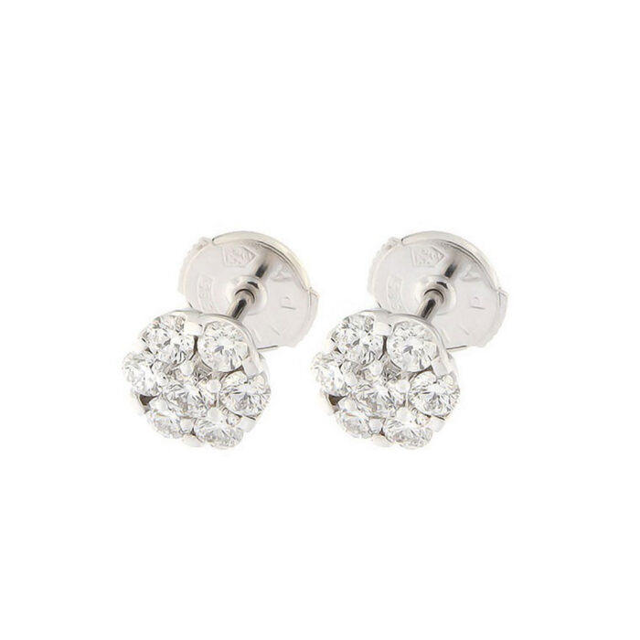 Kullast kõrvarõngad teemandiga 0,68 ct. Kood: 15ay, 40ap