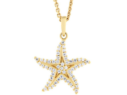 Gold pendant with cubic zirconia Code: 160180