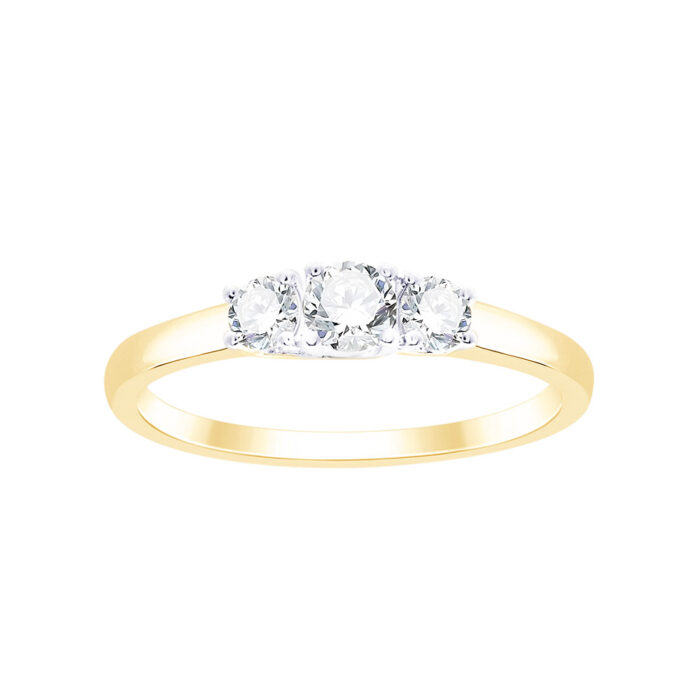 Kullast sõrmus teemantidega 0,39 ct. Kood: 160ay