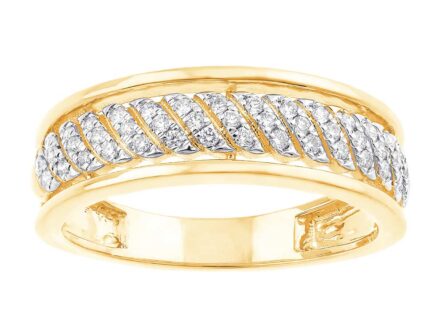 Kullast sõrmus teemantidega 0,22 ct. Kood: 164ay