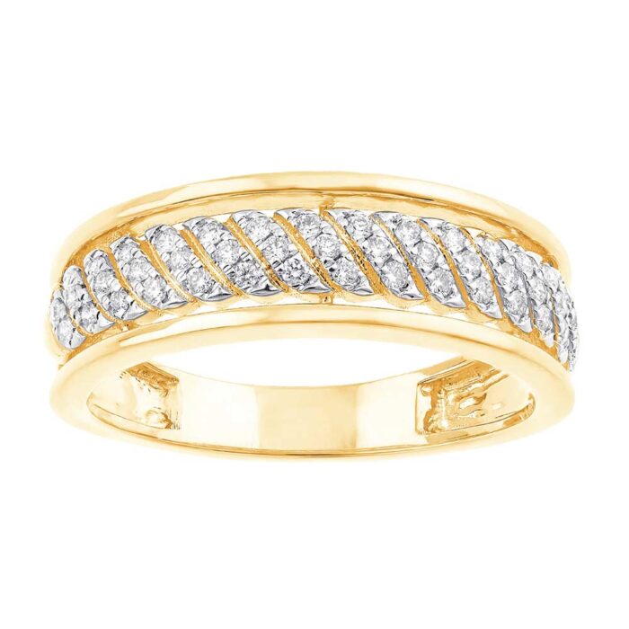 Kullast sõrmus teemantidega 0,22 ct. Kood: 164ay