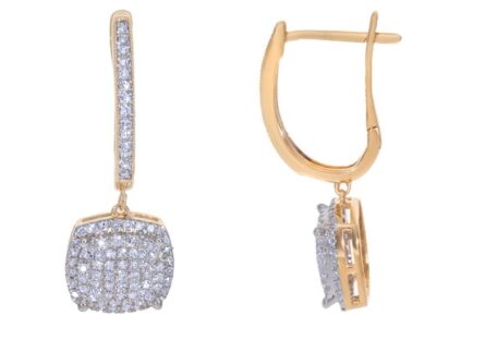 Kullast kõrvarõngad teemantidega 0,45 ct. Kood: 40hkc, 34hka