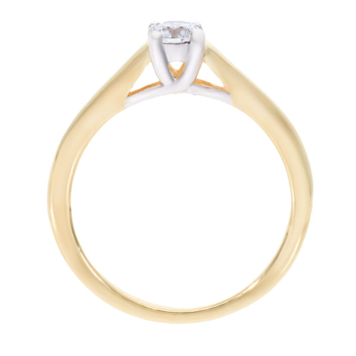 Kullast sõrmus teemantiga 0,26 ct. Kood: 16ar - Image 4