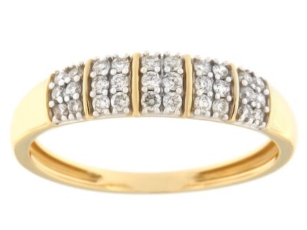 Kullast sõrmus teemantidega 0,25 ct. Kood: 24hkb,24hh