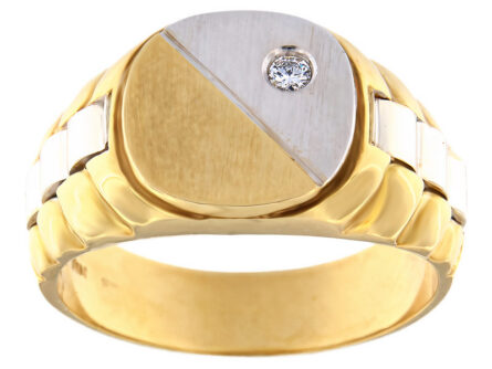 Kullast klotser teemantiga 0,05 ct. Kood: 1742b