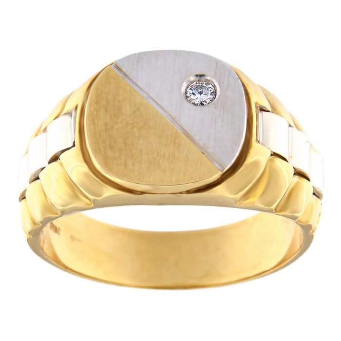 Kullast klotser teemantiga 0,05 ct. Kood: 1742b
