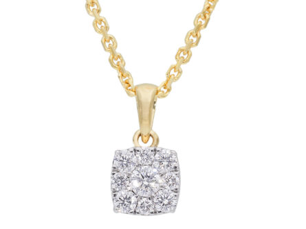Kullast ripats teemantidega 0,33 ct. Kood: 233hkc