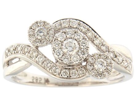Kullast sõrmus teemantidega 0,55 ct. Kood: 17hk,28hh