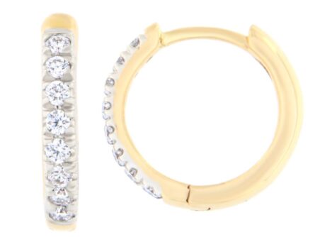 Gold earrings with diamonds Code: 86ay, 198ae