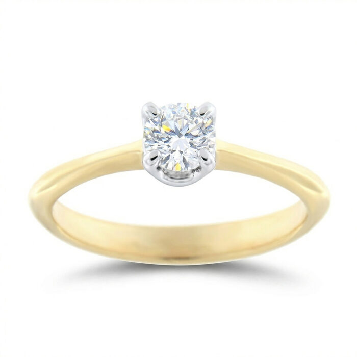 Kullast sõrmus teemantiga 0,50 ct. Kood: 1a/e8009