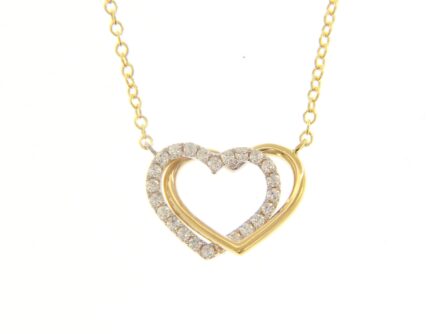 Gold pendant with cubic zirconia with chain Code: 203346