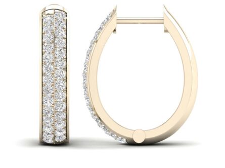 Gold earrings with 0,75 ct diamonds. Code: 208hm