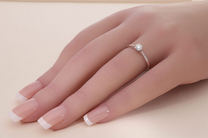 Kullast sõrmus teemantiga 0,26 ct. Kood: 20ar - Image 2