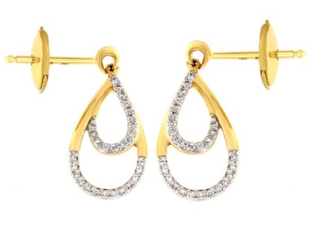 Gold earrings with diamonds 0,15 ct. Code: 20at