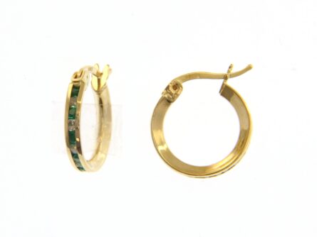 Kullast kõrvarõngad tsirkoonidega Kood: 217043