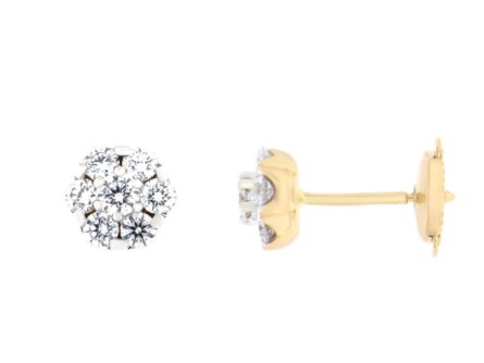 Kullast kõrvarõngad teemantidega 0,67 ct. Kood: 14ay, 39ap