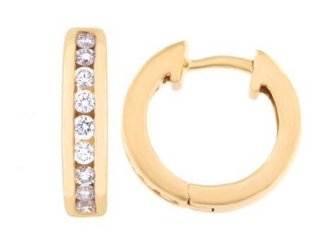 Kullast kõrvarõngad teemantidega 0,32 ct. Kood: 19ay, 132ae