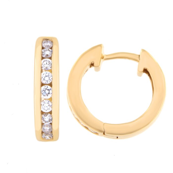 Kullast kõrvarõngad teemantidega 0,32 ct. Kood: 19ay, 132ae