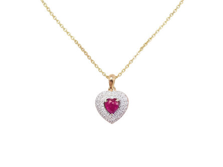 Kullast ripats teemantide ja rubiiniga Kood: 221hkc