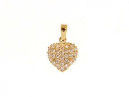 Gold pendant with cubic zirconia Code: 223113