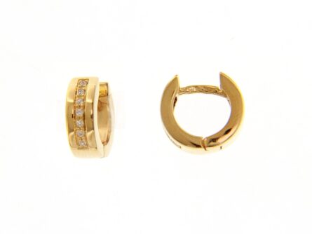 Gold earrings with cubic zirconia Code: 223505