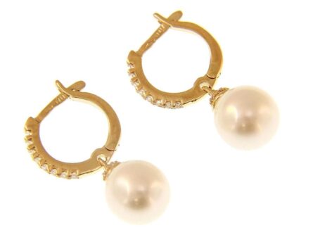 Gold earrings with pearls Code: 229418