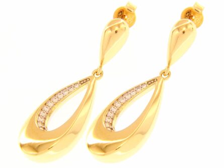 Gold earrings with cubic zirconia Code: 232720 (copy)