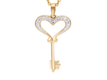 Kullast ripats teemantidega 0,05 ct. Kood: 235hka