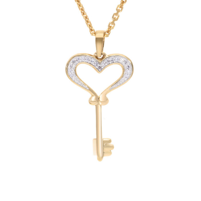 Kullast ripats teemantidega 0,05 ct. Kood: 235hka