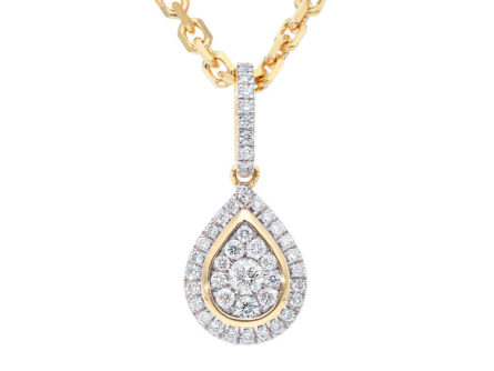 Kullast ripats teemantidega 0,24 ct. Kood: 236hka