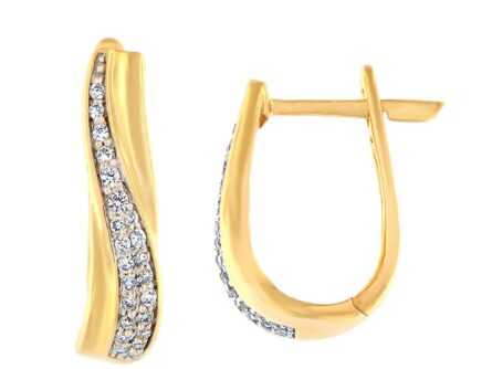 Gold earrings with diamonds 0,17 ct. Code: 48ay, 23at