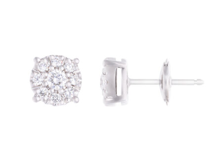 Kullast kõrvarõngad teemantidega 0,41 ct. Kood: 23ay