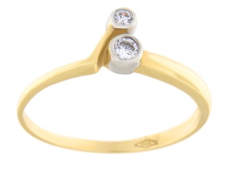 Gold ring with zirconia Code: 23pa