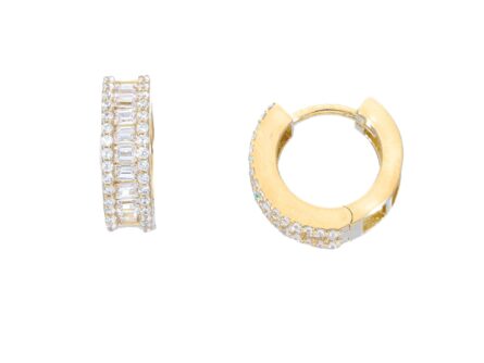Gold earrings with cubic zirconia Code: 242683