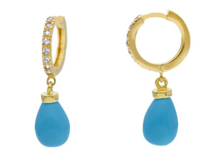 Kullast kõrvarõngad türkiisiga Kood: 248336