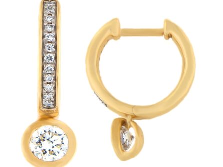 Gold earrings with diamonds 0,68 ct. Code: 24at