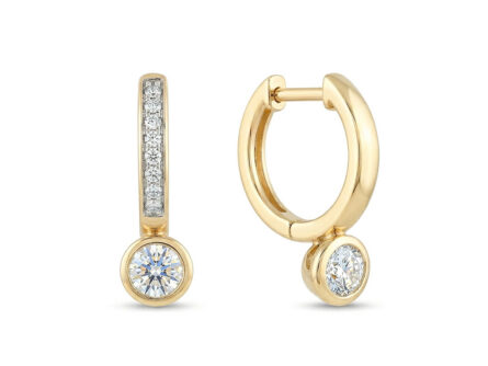 Kullast kõrvarõngad teemantidega 0,68 ct. Kood: 24at