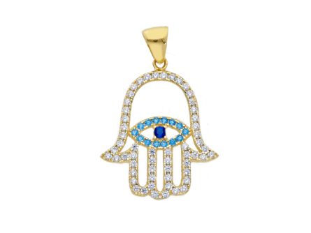 Gold pendant with cubic zirconia Code: 255326