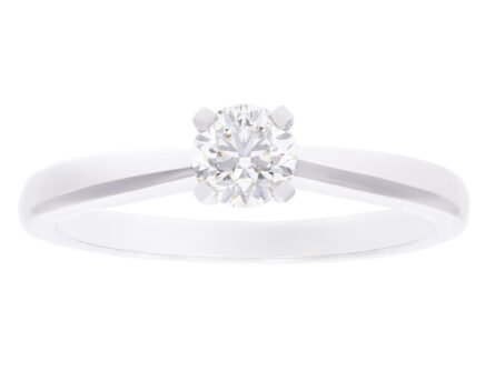 Kullast sõrmus teemantiga 0,39 ct. Kood: 25ap