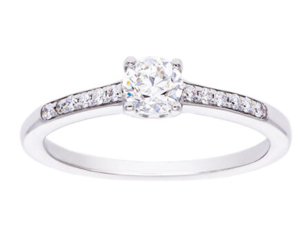 Kullast sõrmus teemantidega 0,40 ct. Kood: 261hkc, 9hkb