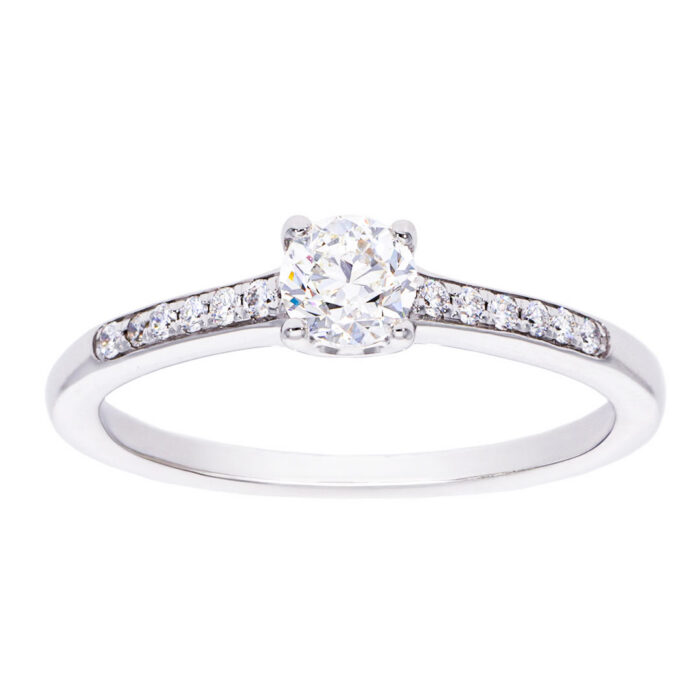 Kullast sõrmus teemantidega 0,40 ct. Kood: 261hkc, 9hkb