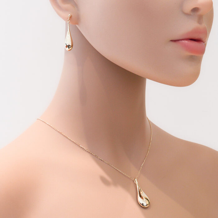 Kullast kõrvarõngaste ja ripatsi Komplekt: 264435 + 264434