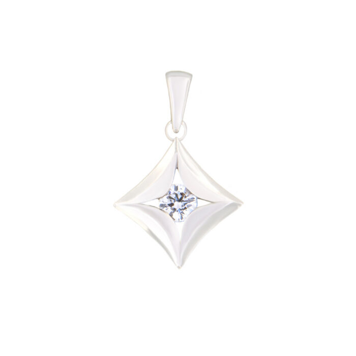 Kullast ripats teemantiga 0,15 ct. Kood: 26hk