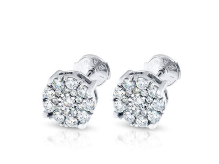 Kullast kõrvarõngad teemantidega 1,00 ct. Kood: 25ay, 88ap