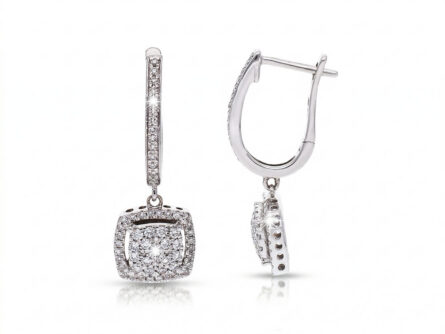 Kullast kõrvarõngad teemantidega 0,50 ct. Kood: 29hf