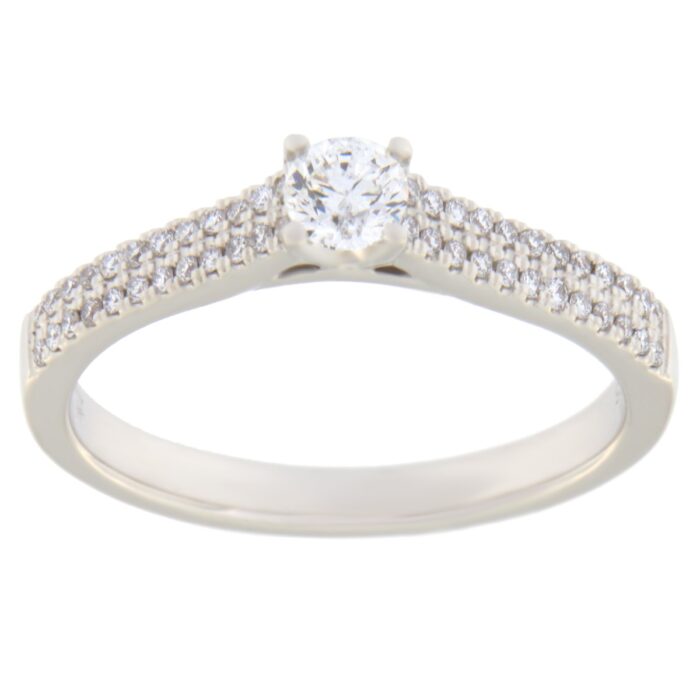 Kullast sõrmus teemantidega 0,34 ct. Kood: 58ar,30ae