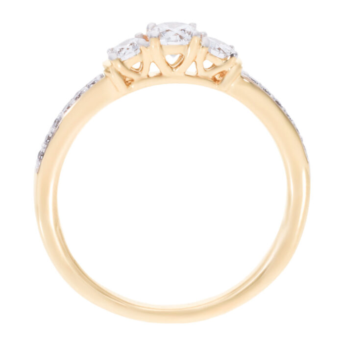 Kullast sõrmus teemantidega 0,42 ct. Kood: 34ar - Image 3