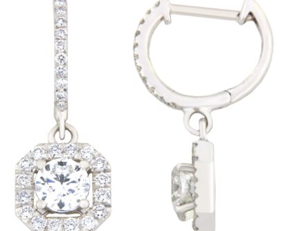 Gold earrings with 1,25 ct diamond. Code: 63hm