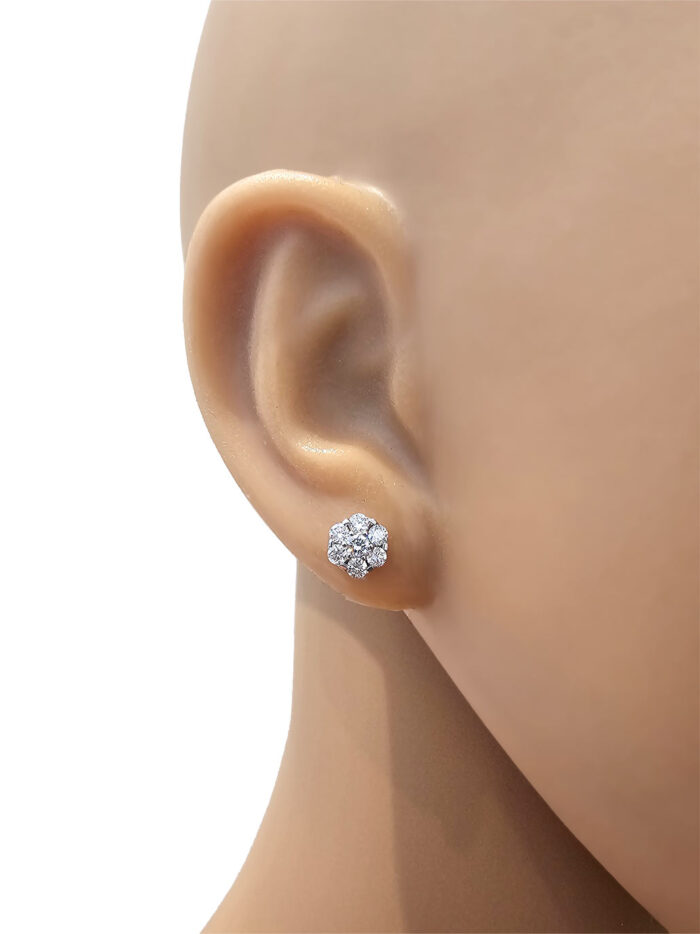 Kullast kõrvarõngad teemantidega 0,67 ct. Kood: 14ay, 39ap - Image 2
